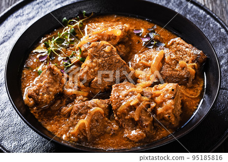 Flemish Stew, carbonnade, meet stew in bowl Flemish Stew, carbonnade, meet stew in bowl 95185816