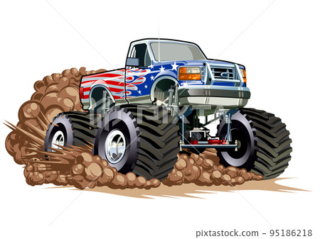 Cartoon Monster Truck Cartoon Monster Truck 95186218