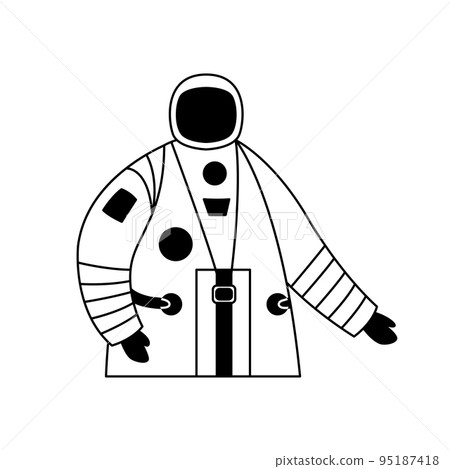 Vector illustration of an astronaut in a spacesuit. Profession. 95187418