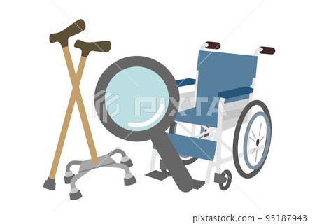 Welfare equipment and magnifying glass Welfare equipment and magnifying glass 95187943