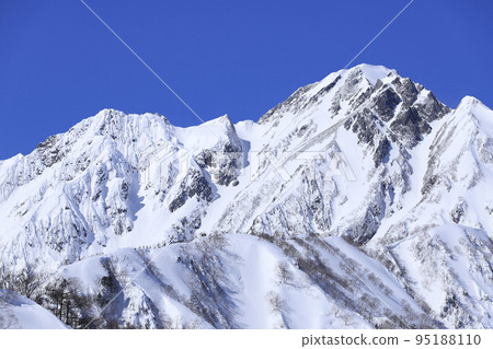 Mt. Goryu in snow Snow mountain climbing 95188110