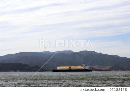 LNG tanker navigating the Tomogashima Channel 95188158