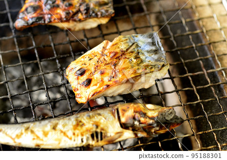 Meal to enjoy with charcoal grill Meal to enjoy with charcoal grill 95188301