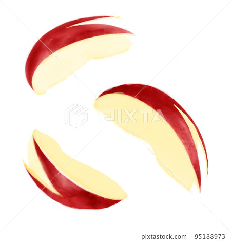 Illustration material of red apple cut into rabbits (no main line) 95188973