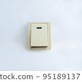white electric switch on white background 95189137