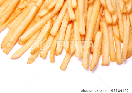 French fries potatoes isolated on white background French fries potatoes isolated on white background 95189192