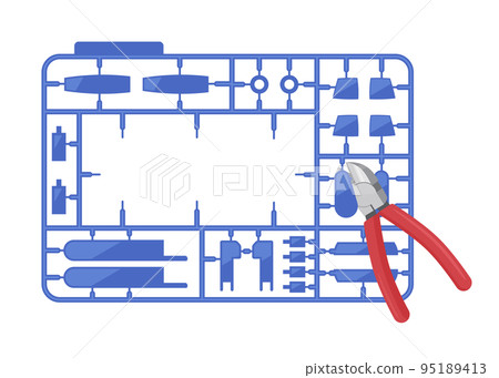 A frame that cuts plastic model runners with nippers 95189413
