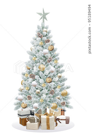 逼真的聖誕樹插圖 95189494