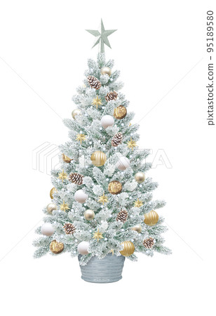 realistic christmas tree illustration 95189580