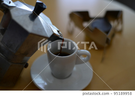 Outdoor tools Espresso with alcohol burner for coffee break Outdoor tools Espresso with alcohol burner for coffee break 95189958