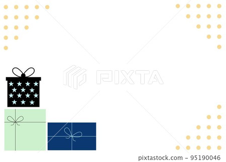 Nordic style simple gift box frame postcard 95190046