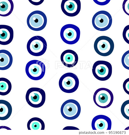 Seamless Nazar amulet eye pattern Seamless Nazar amulet eye pattern 95190873