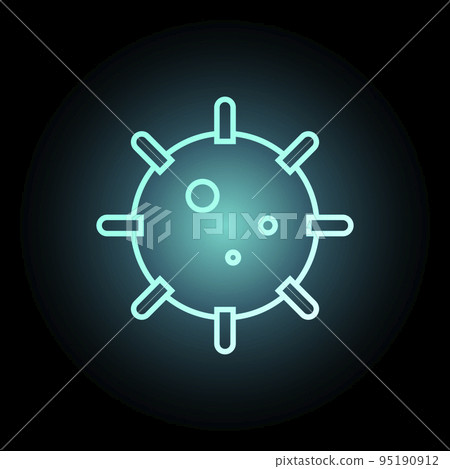 Coronavirus vector blue outline symbol Coronavirus vector blue outline symbol 95190912