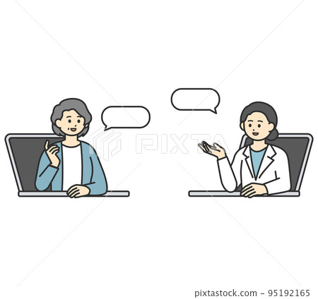 在線醫療的圖像插圖素材 在線醫療的圖像插圖素材 95192165