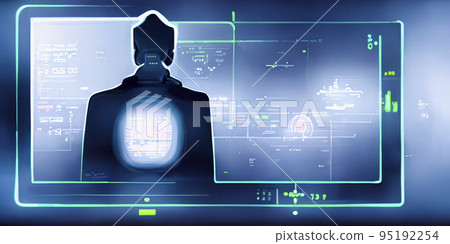 Digital Background Depicting Innovative Technologies in Security Systems, Data Protection Internet Technologies 95192254