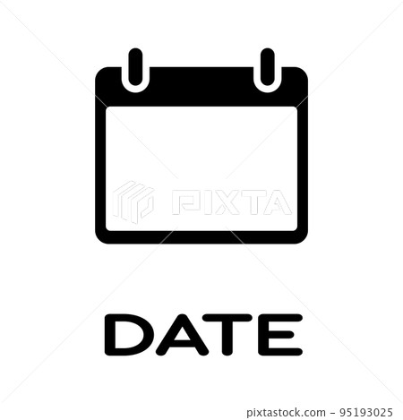 Calendar line icon in flat. Date symbol. Calendar line icon in flat. Date symbol. 95193025