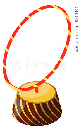 Circus hoop for animal trick. Cartoon ring icon Circus hoop for animal trick. Cartoon ring icon 95193043