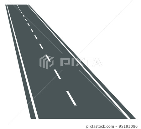 Straight path. Asphalt way road. Street pathway Straight path. Asphalt way road. Street pathway 95193086
