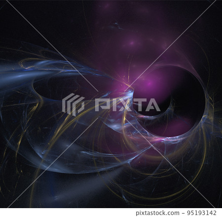 space fantasy illustration of purple planetary system on dark space background, art, design space fantasy illustration of purple planetary system on dark space background, art, design 95193142