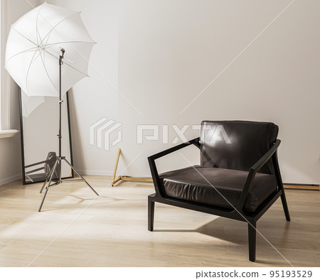 Photo studio with lightning equipment and white backgrond, fotostudio, 3d rendering Photo studio with lightning equipment and white backgrond, fotostudio, 3d rendering 95193529