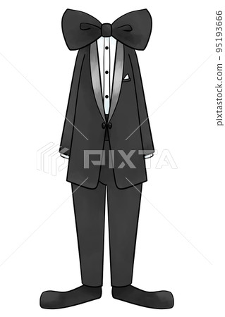 Watercolor style illustration tuxedo set 95193666