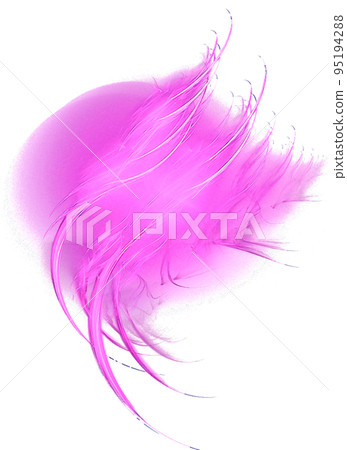 bright pink abstract pattern, wave, isolated element, decor 95194288