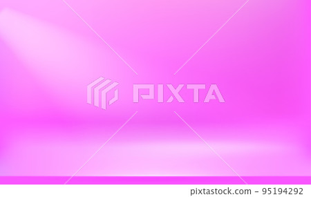 Pink room with bright light from the window. Vector 3d illustration 95194292