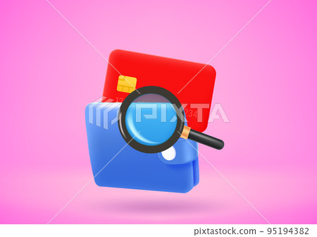 Searching for money. 3d vector illustration 95194382