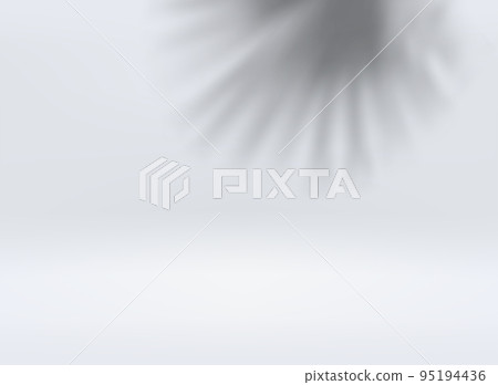 Bright interior with palm leaf shadow. 3d vector illustration with shadow overlay effect 95194436