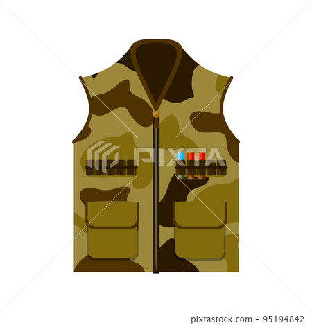 Military body armor hunter vest camo green flat. Uniform cape protects body pockets ammo compartment sleeveless military soldier uniform sniper invisible hides bulletproof icon gunsmith army magazine Military body armor hunter vest camo green flat. Uniform cape protects body pockets ammo compartment sleeveless military soldier uniform sniper invisible hides bulletproof icon gunsmith army magazine 95194842