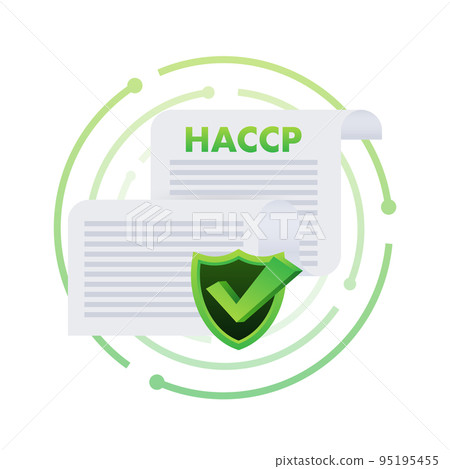 HACCP Certified icon on white background. Vector stock illustration. 95195455