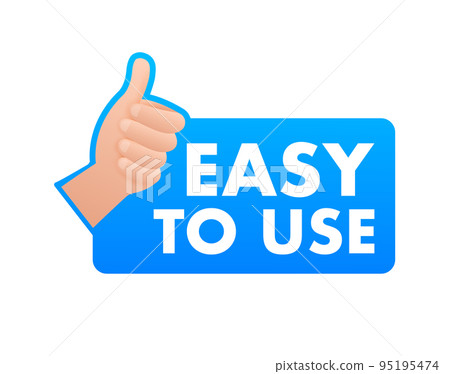 Easy to use Badge, icon, stamp, logo. Vector stock illustration. Easy to use Badge, icon, stamp, logo. Vector stock illustration. 95195474