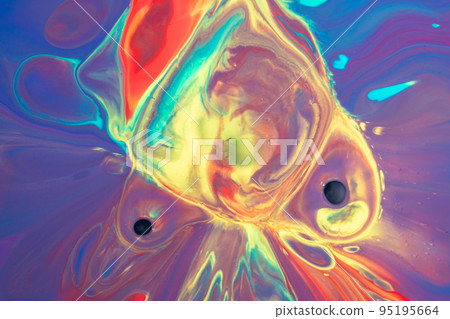 Abstract background from flowing colored liquid paints Abstract background from flowing colored liquid paints 95195664