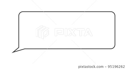Outline message bubble. Empty chat frame template isolated on white background. Mobile messenger app dialog element. Vector graphic illustration Outline message bubble. Empty chat frame template isolated on white background. Mobile messenger app dialog element. Vector graphic illustration 95196262