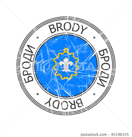 Brody Ukrainian city rubber stamp Brody Ukrainian city rubber stamp 95196335
