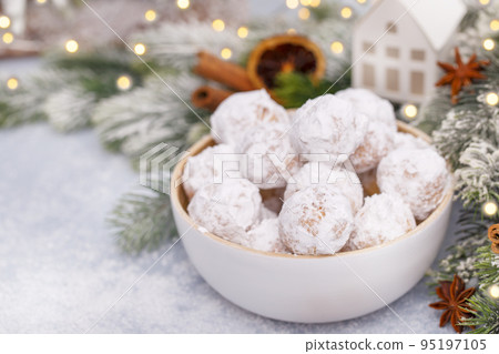 Traditional Christmas cookies with almonds Traditional Christmas cookies with almonds 95197105