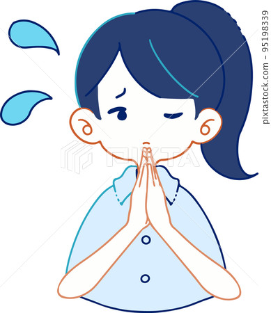 一個人道歉的矢量圖 一個人道歉的矢量圖 95198339