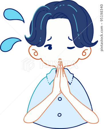 一個人道歉的矢量圖 95198340