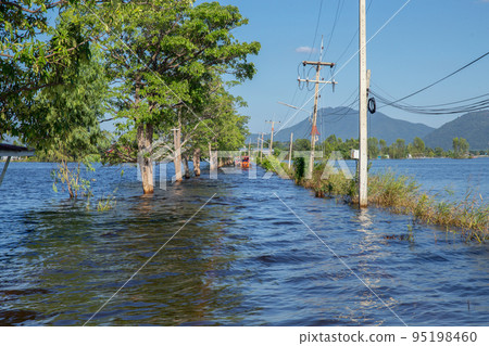 Flood, Thailand, Accidents and Disasters, Agricultural Field, Beauty Flood, Thailand, Accidents and Disasters, Agricultural Field, Beauty 95198460