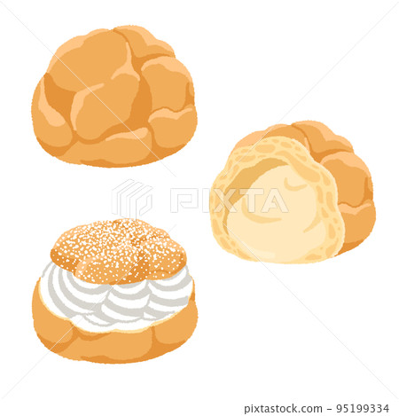 Illustrations of cream puff 95199334