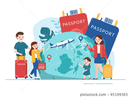 Immigration Template Hand Drawn Cartoon Flat Illustration of Document with Visa and Passport for Moving to Another Country Immigration Template Hand Drawn Cartoon Flat Illustration of Document with Visa and Passport for Moving to Another Country 95199365