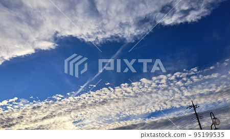 blue sky and scale clouds 95199535