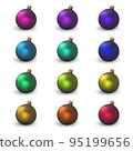 Set vector illustration christmas ball. isolated realistic decorations 95199656