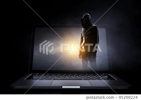 Cyber security concept . Mixed media Cyber security concept . Mixed media 95200224