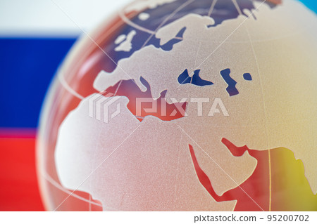 Globe, Ukrainian flag, Russian flag, Japan Globe, Ukrainian flag, Russian flag, Japan 95200702