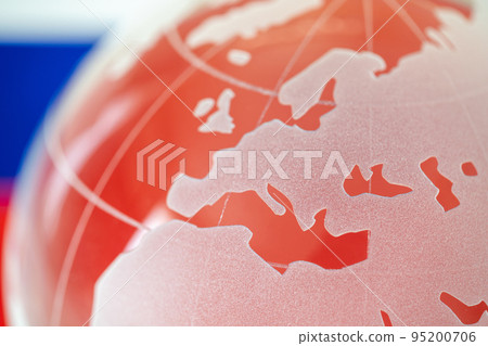 Globe, Ukrainian flag, Russian flag, Japan Globe, Ukrainian flag, Russian flag, Japan 95200706