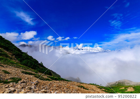 Sea of clouds and Hakuba Sanzan covered with clouds Sea of clouds and Hakuba Sanzan covered with clouds 95200822