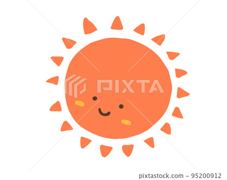 可愛的太陽/手繪插圖素材 95200912