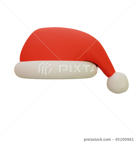 3d rendering of christmas concept santa hat icon 95200981
