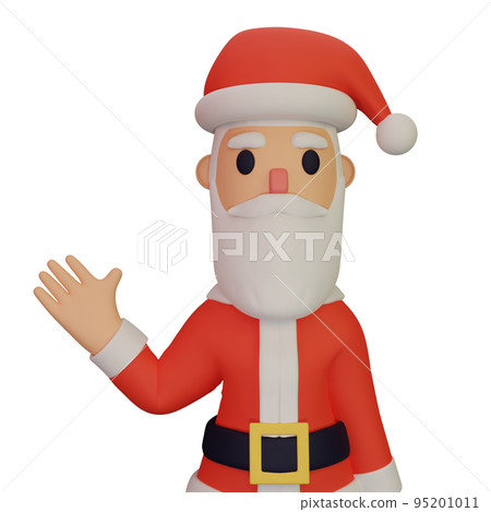3d rendering of santa character with christmas and new year concept 3d rendering of santa character with christmas and new year concept 95201011